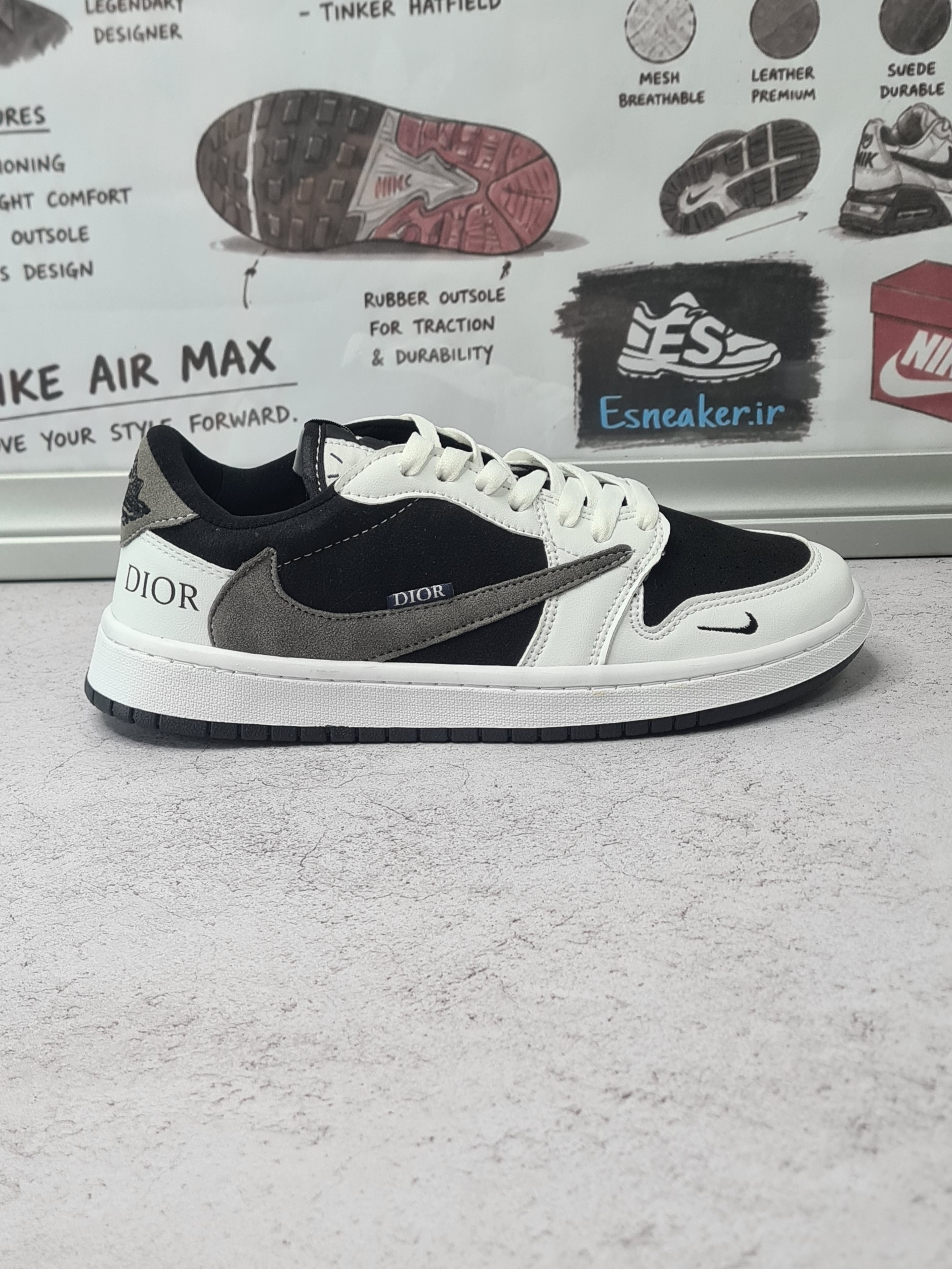 کفش کتانی مردانه نایک مدل air jordan1 dior